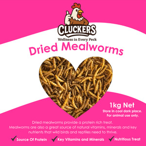 Whats New: Cluckers - Dried Meal Worms - 1kg