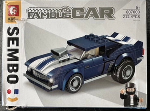 Products: Sembo Blue Big Rear Wheel Race Car Chow's Mart