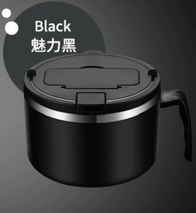 Products: 1200ml Instant Noodle Bowl with Cutlery Black Chow's Mart