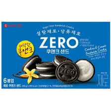 Products: Lotte ZERO Cookie and Cream Sandwich Cookies 6 Packs Chow's Mart