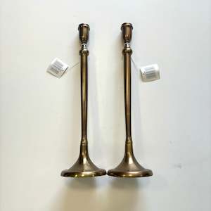 Products: London Old Brass Candlesticks x 2