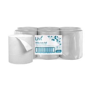 Livi 3451 Essentials White 2 Ply Automatic Easy Roll Towel 160m X 21cm X 6s