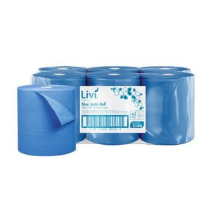 Consumables: Livi 2140 Essentials Auto Easy Rolls Blue 2 Ply Paper Towel 140m