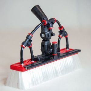 Tucker 29cm Nylon Brush W/ Rinse Bar, 4 Jets & Swivel Gooseneck