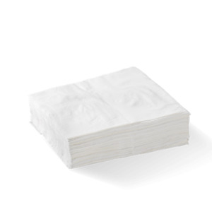Biopak 1/4 Fold 1ply Lunch Napkins White 500s