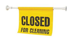 Health & Safety: Closed For Cleaning Safety Pole Complete