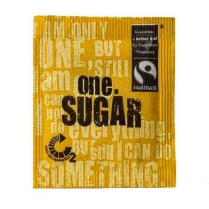 One 'fairtrade' White Sugar Sachets 2000s - Ones