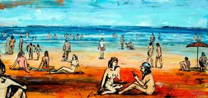 Products: Nudey Beach - Christian Nicolson Art