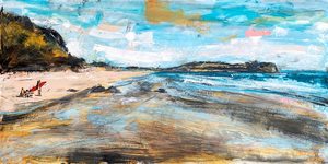 The Morning Surf Crew at Hot Water Beach - Christian Nicolson Art