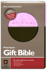 Nlt: NLT Premium Gift Bible, TuTone Leatherlike Pink & Brown by Tyndale. Christian Resource Centre