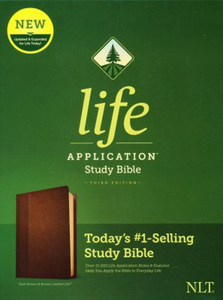 NLT Life Application Study Bible, Third Edition--soft leather-look, dark brown/b&hellip;