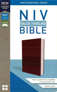 NIV Value Thinline Bible Burgundy by Zondervan. Christian Resource Centre
