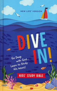 NLV Dive In Kids' Study Bible--hardcover deep blue sea design. Christian Resource Centre