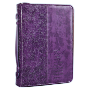 Bible Covers: Bible Case Faith Purple LuxLeather Large. Christian Resource Centre