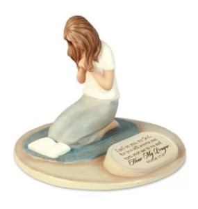 Praying Woman Sculpture Devoted to Prayer