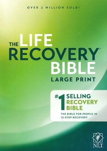 Bibles: NLT Life Recovery Bible Large Print Second Edition softcover 10.47 point font