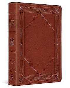 ESV Value Large Print Compact Bible tan window design trutone 8 point font