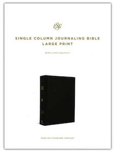 Bibles On Sale: ESV Single Column Journaling Bible Large Print deep brown buffalo leather 9.5-point type