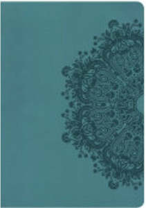 Bibles On Sale: KJV Super giant print teal leathertouch indexed 18 point font