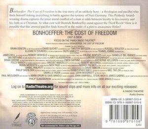 Media: Bonhoeffer: The Cost of Freedom CD (Radio Theatre)