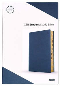 Teens: CSB Student Study Bible navy leathertouch INDEXED. 8 point font