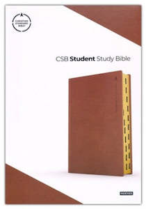 CSB Student Study Bible brown leathertouch INDEXED. 8 point font