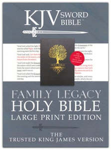 KJV Family Legacy Holy Bible Large Print 1611 Version Black Ultrasoft 12 point font