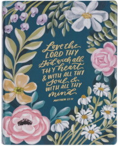 KJV Large Print Note-taking Bible Faux Leather Love The Lord Matthew 22:37. 10.8-point type