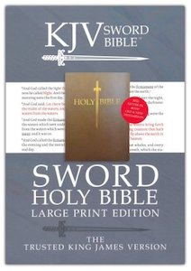 KJV Sword Large Print Bible 1611 version coffee ultrasoft 12 point font