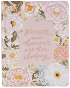 Kjv: KJV Note-taking Bible Faux Leather Strength & Dignity Proverbs 31:25. 8.65 point type