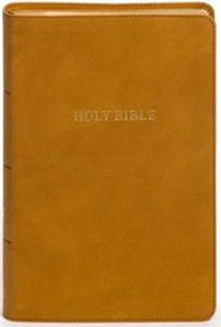 KJV Personal Size Giant Print Bible Camel suedesoft leathertouch INDEXED 12 point font