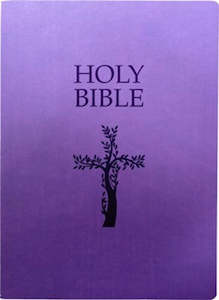 Kjv: KJV Sword Large Print Bible Cross design 1611 version royal purple ultrasoft 12 point font