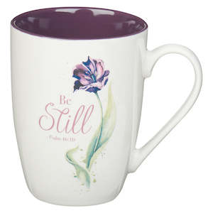 Be Still Purple Bloom Ceramic Coffee Mug – Psalm 46:10 *THIS CERAMIC MUG IS NO&hellip;