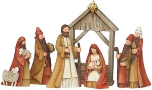 6 Piece Nativity Set/Creche 9cm high