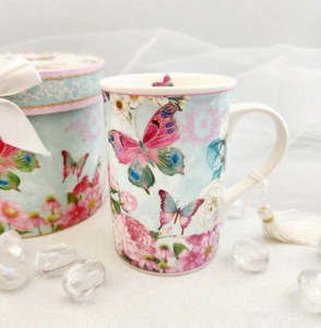 Butterflies and Flowers Ceramic Mug with Gift Box *THIS CERAMIC MUG IS NOT AVAIL&hellip;