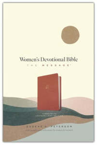 Message Women's Devotional Bible terracotta brown leather look 8 point font