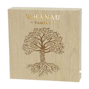 Whanau Family Wooden LED Block