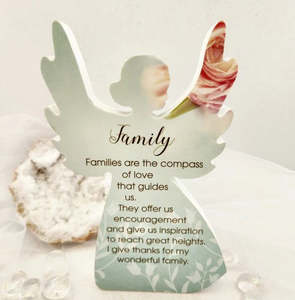 Heavenly Rose Angel Plaque Family