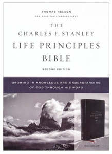 NASB Charles F. Stanley Life Principles Bible, 2nd Edition, Black Leathersoft, 1&hellip;