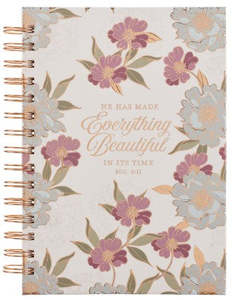 General: Everything Beautiful Whimsical Blooms Spiral Journal - Ecclesiastes 3:11