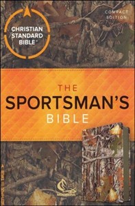 Men: CSB Sportsman's Compact Large Print Bible mothwing camouflage soft leather-look 8 point font