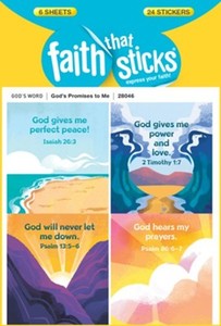 Stickers: Gods Promises to Me Go Bible. 6 sheets 24 Stickers