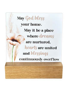 Gifts: Fleur Ceramic Plaque - House Blessing