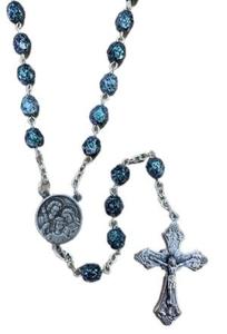 Christmas Centrepiece Holy Family Rosary - teal/green
