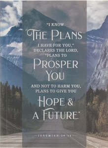 Hope and a Future Mountain Path Medium Notebook - Jeremiah 29:11
