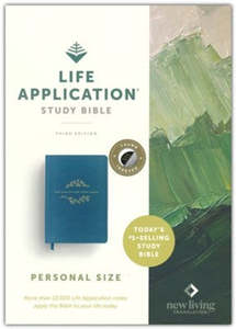 NLT Life Application Study Bible Personal Size 3rd edition Teal Blue leatherlike&hellip;