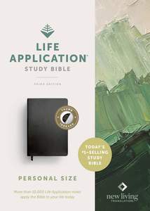 NLT Life Application Study Bible Personal Size 3rd edition Black Bonded Leather &hellip;
