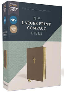 NIV Larger Print Compact Bible Brown Imitation Leather 8.5 point font