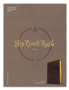 Devotional: CSB She Reads the Truth Bible brown genuine leather 8 point font