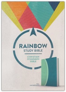 CSB Rainbow Study Bible teal leathertouch limited edition 9.75 point font